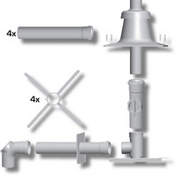 Wolf Paket Luft-/Abgasleitung, Ø 80/125, bis 50 kW, mit Schachteinbau