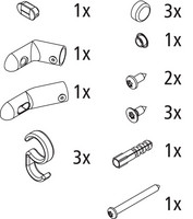 Kermi Montagekleinteile, Ersatzteil-Set, silber