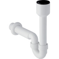 Geberit Röhrengeruchsverschluss, für Ausgussbecken, Abgang horizontal, Kunststoff, weiß
