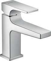 hansgrohe Waschtisch-Einhebelmischer 100 Metropol, mit Hebelgriff, Push-Open-Ablaufgarnitur, Ausladung 127 mm