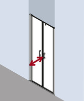 FORMAT Pro 2.0 Pendeltür 2-tlg., silber matt, Maßanfertigung