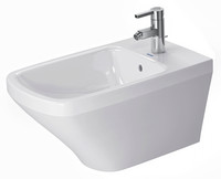 Duravit Wand-Bidet DuraStyle, 37 x 62 cm, mit Hahnloch, Überlauf, Hahnlochbank