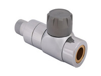 Schlösser Durchgangs-Thermostatventil Style-Tec 3605, DN 15, 1/2", Schutzkappe grau