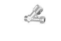 Gampper Schrägsitzventil, kurz, mit Quetschverschraubung 3/8"