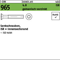 ~DIN 965 4.8 ISR galvanisch verzinkt Senkschrauben, mit Innensechsrund