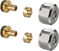 Oventrop Klemmringverschraubung Ofix K, 2-fach, für G 3/4 AG, ÜM vernickelt