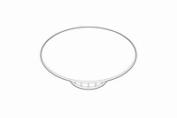 Alape Ventilkappe, 92 x 32 x 92 mm, rund, Ø 74 mm, mit Grundkörper