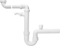 ASW Raumspargeruchsverschluss, PP weiß, mit Rohrbelüfter und Schlauchanschluss einfach