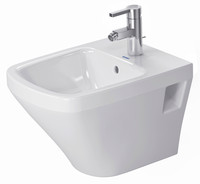 Duravit Wand-Bidet DuraStyle Compact, 37 x 48 cm, mit Hahnloch, mit Überlauf, mit Hahnlochbank