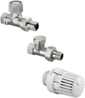 Oventrop Thermostatventil-Set Uni LH, Durchgang, mit Thermostat