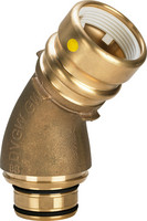 Viega Anschlussbogen Geopress G 9694.1G, 45°, Rotguss, mit SC-Contur