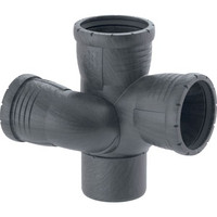 Geberit Schachtbogenabzweig Silent Pro, 87,5°, rechts, Innenradius, hochschalldämmend