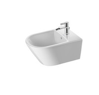 Duravit Wand-Bidet D-Neo, 37 x 54 cm, mit Hahnloch, Überlauf, Hahnlochbank
