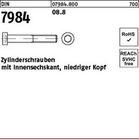 DIN  7984 Zylinderschrauben mit Innensechskant und niedrigem Kopf
