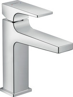 hansgrohe Waschtisch-Einhebelmischer 110 Metropol, mit Hebelgriff, Push-Open-Ablaufgarnitur, Ausladung 135 mm