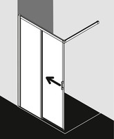 FORMAT Pro 2.0 Walk-In Gleittür, silber hochglanz, links