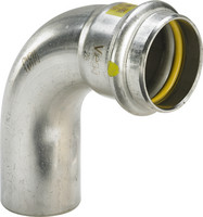 Viega Bogen Sanpress Inox G 0216.1, 90°, Stahl nichtrostend, SC-Contur