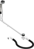 Duravit Ab- und Überlaufgarnitur Quadroval, Ø 5,2 cm, mit Wanneneinlauf, chrom