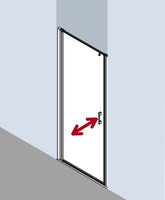 FORMAT Pro 2.0 Pendeltür 1-tlg., silber matt, rechts