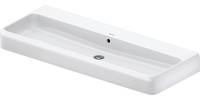 Duravit Waschtisch Qatego, 120 x 47 cm, ohne Hahnloch, mit Überlauf, Hahnlochbank