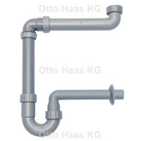 HAAS Möbel-Raumspar-Siphon Greta, grau, PP-Recycling