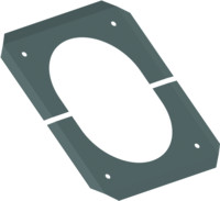 Almeva Abdeckblende LAM, 2-teilig, PPH/Edelstahl matt