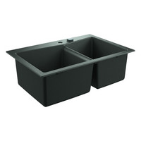 GROHE Komposit-Einbauspüle K700 90-C 83,8/55,9 2.0, 83,8 x 55,9 cm, Unterbau oder aufliegend, 2 Becken