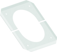 Almeva Abdeckblende, 2-tlg., PPH/Stahl weiß beschichtet