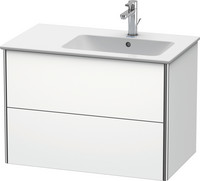 Duravit Waschtisch-Unterschrank XSquare, 81 x 47,8 x 56 cm, 2 Schubkästen, Becken rechts, wandhängend