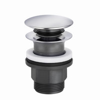 KLUDI Push-Open Ablaufgarnitur, G 1 1/4, für Waschtisch mit Überlauf