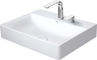 Duravit Möbel-Waschtisch geschliffen DuraSquare, 60 x 47 cm, ohne Überlauf, mit Hahnlochbank