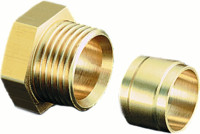 Oventrop Klemmringverschraubung Ofix-Oil, 2-fach, für Zweistrangfilter