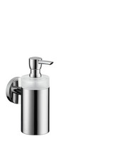 hansgrohe Lotionsspender Logis, Wandmontage, Behälter Mattglas, Metall