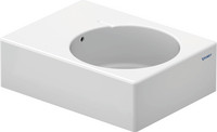 Duravit Universalbecken Scola, 61,5 x 46 cm, Hahnloch vorgestochen, mit Überlauf, Hahnlochbank