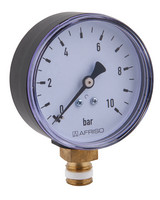 Afriso Rohrfedermanometer RF 63 radial, G 1/4 B, Gehäuse-Ø 63 mm