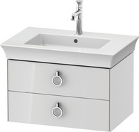 Duravit Waschtisch-Unterschrank White Tulip, 2 Schubkästen mit Griff, wandhängend