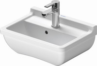 Duravit Handwaschbecken Starck 3, 45 x 32 cm, mit Hahnloch, Überlauf, Hahnlochbank