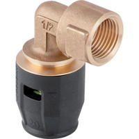 Geberit Übergangsbogen PushFit, 90°, mit Innengewinde, Rotguss