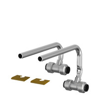 Flamco Sockelleistenanschluss Tectite, Messing vernickelt, mit Steckanschluss